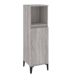 Armoire salle de bain sonoma gris 30x30x100 cm