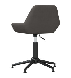 Chaise pivotante de bureau Gris foncé Velours