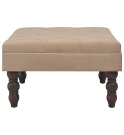 Tabouret Beige 60x60x36 cm Velours