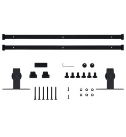 Kit mini de porte d'armoire coulissante Acier au carbone 183 cm