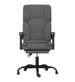 Fauteuil de massage inclinable de bureau Gris foncé Tissu