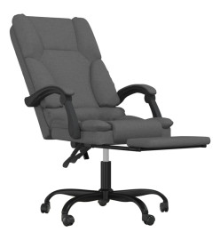 Fauteuil de massage inclinable de bureau Gris foncé Tissu