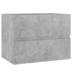 Ensemble de meubles de salle de bain 2 pcs Gris béton Aggloméré