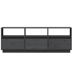 Meuble TV Gris 140x37x50 cm Bois de pin massif