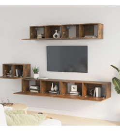 Ensemble de meubles TV 5 pcs Chêne fumé Bois d'ingénierie