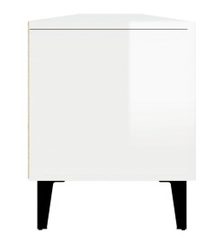 Meuble TV blanc brillant 180x31,5x40 cm bois d'ingénierie