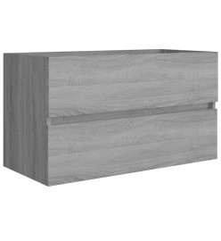 Armoire de lavabo Sonoma gris 80x38,5x45 cm Bois d'ingénierie