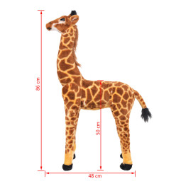 Jouet en peluche Girafe Marron et jaune XXL