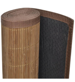 Tapis en bambou marron à latte rectangulaire 120 x 180 cm