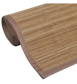 Tapis en bambou marron à latte rectangulaire 120 x 180 cm