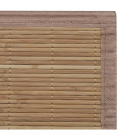 Tapis en bambou marron à latte rectangulaire 120 x 180 cm