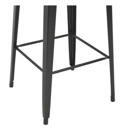 Mobilier de bar 3 pcs Acier Marron Noir