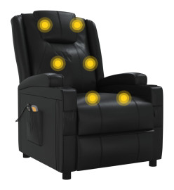 Fauteuil de massage Noir Similicuir