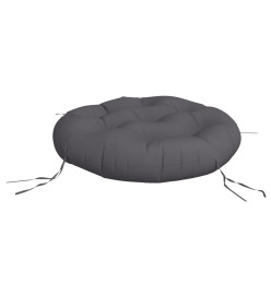 Coussin rond anthracite Ø 60 x11 cm tissu oxford