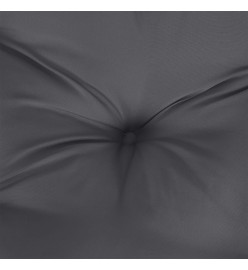 Coussin rond anthracite Ø 60 x11 cm tissu oxford