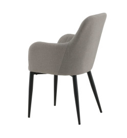 Venture Home Chaises à manger lot de 2 Comfort polyester noir et gris