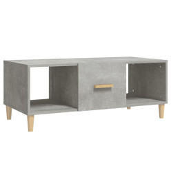 Table basse gris béton 102x50x40 cm bois d'ingénierie