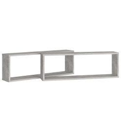 Étagères cube murales 2 pcs Gris béton 80x15x26,5 cm Aggloméré