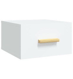 Table de chevet murale blanc 35x35x20 cm