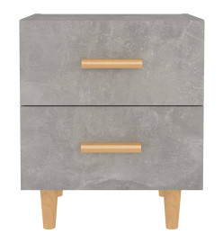 Tables de chevet 2 pcs Gris béton 40x35x47,5 cm