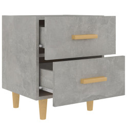 Tables de chevet 2 pcs Gris béton 40x35x47,5 cm