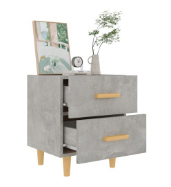 Tables de chevet 2 pcs Gris béton 40x35x47,5 cm