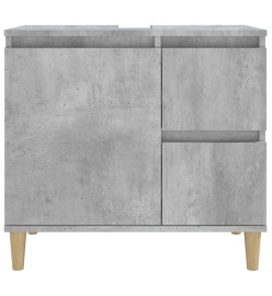 Armoire de salle de bain gris béton 65x33x60 cm