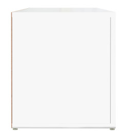 Meuble TV Blanc brillant 100x31,5x35 cm Bois d'ingénierie