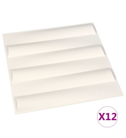 Panneaux muraux 3D 12 pcs 0,5x0,5 m 3 m²