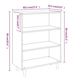 Buffet Blanc 69,5x32,5x90 cm Bois d'ingénierie