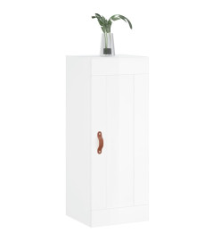 Armoire murale blanc brillant 34,5x34x90 cm bois d'ingénierie