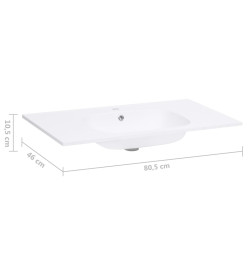 Lavabo encastré 805x460x105 mm SMC Blanc