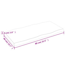 Dessus de table bois chêne massif traité bordure assortie