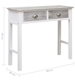 Table console Gris 90 x 30 x 77 cm Bois