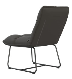 Chaise de détente avec cadre en métal Gris foncé Velours