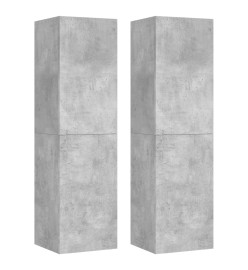 Ensemble de meuble TV 6 pcs Gris béton Aggloméré