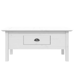 Table basse BODO blanc 100x55x45 cm bois de pin massif