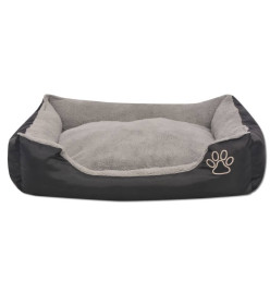 Lit pour chiens avec coussin rembourré Taille S Noir