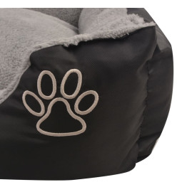 Lit pour chiens avec coussin rembourré Taille S Noir