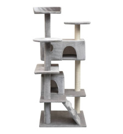 Arbre à chat avec griffoirs en sisal 125 cm Gris