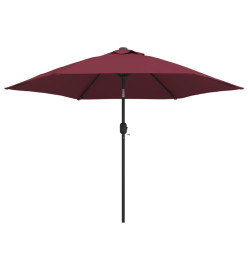 Parasol d'extérieur avec mât métallique Bordeaux 300 cm