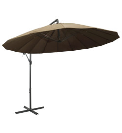 Parasol suspendu Taupe 3 m Mât en aluminium