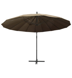 Parasol suspendu Taupe 3 m Mât en aluminium