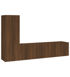 Ensemble de meubles TV 3 pcs Chêne marron Bois d'ingénierie