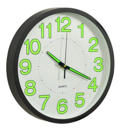 Horloge murale lumineuse Noir 30 cm