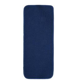 Tapis d'escalier 15 pcs 60x25 cm Bleu marine Rectangulaire