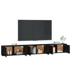 Meubles TV muraux 3 pcs noir 100x34,5x40 cm