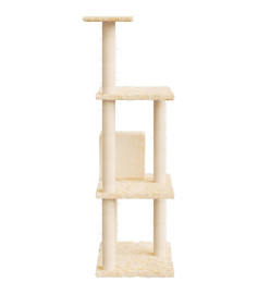 Arbre à chat avec griffoirs en sisal Crème 119 cm