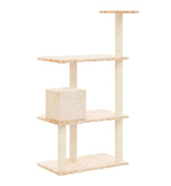 Arbre à chat avec griffoirs en sisal Crème 119 cm