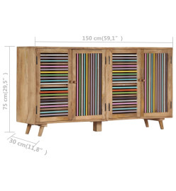 Buffet 150x30x75 cm Bois de manguier massif